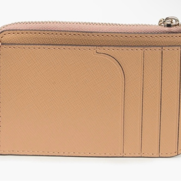 Kate Spade Fawn Tan Keychain Wallet Medium Zip Cardholder, Coin Holder Purse - Picture 4 of 6